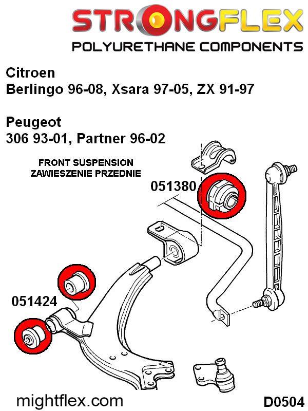051424B: Front wishbone front bush - Image 2