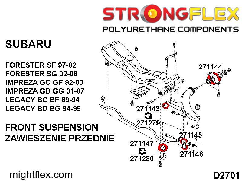 276077B: Full suspension bush kit - Image 4