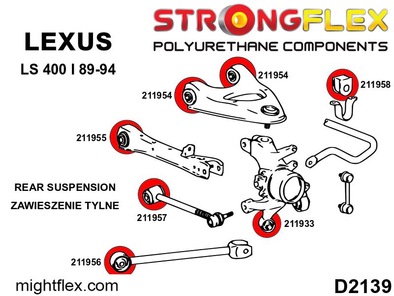 216259B: Rear suspension bush kit - Image 2