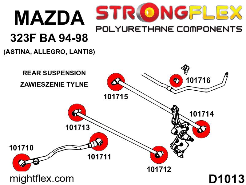 106186A: Rear suspension bush kit SPORT - Image 2