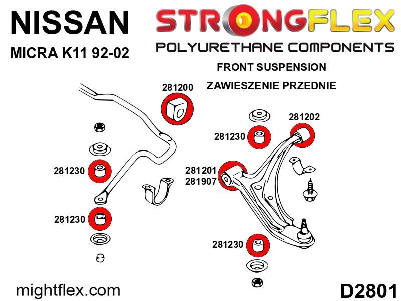 281907B: Front wishbone front bush 26mm - Image 2