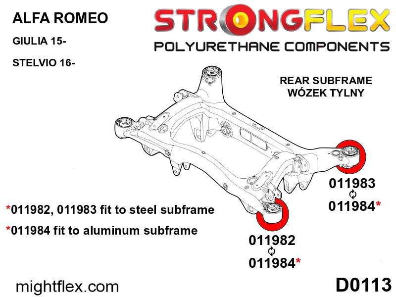 016256B: Rear subframe bush kit - Image 2