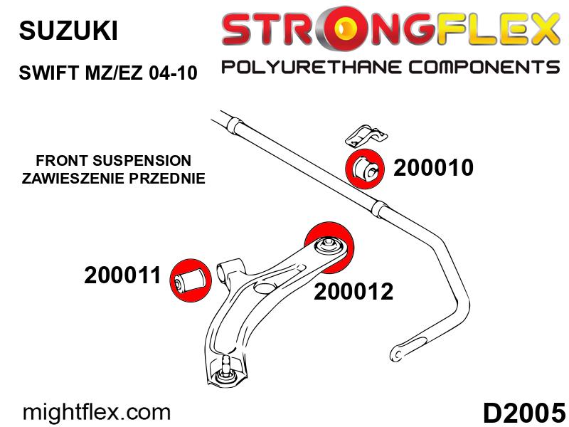 206160B: Front suspension bush kit - Image 2
