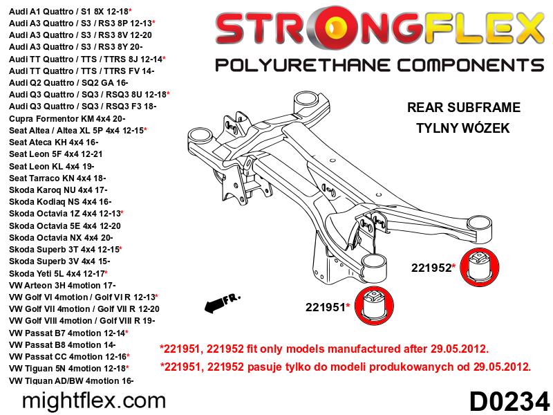 221952B: Rear subframe – rear bush 52mm - Image 2