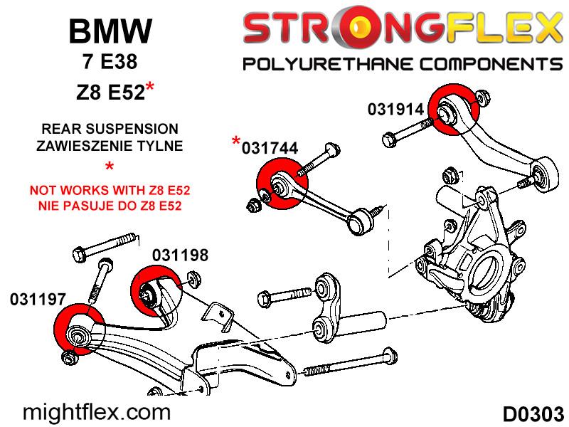 036088A: Rear suspension bush kit SPORT - Image 2