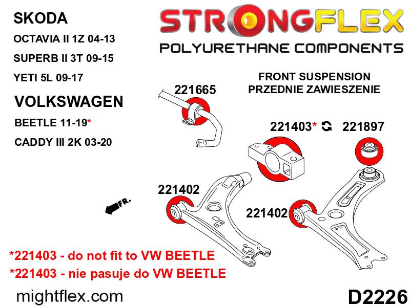 226174A: Suspension bush kit SPORT - Image 3