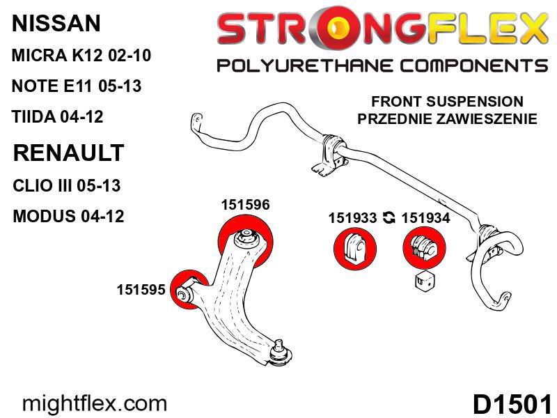 151596A: Front wishbone rear bush SPORT - Image 2